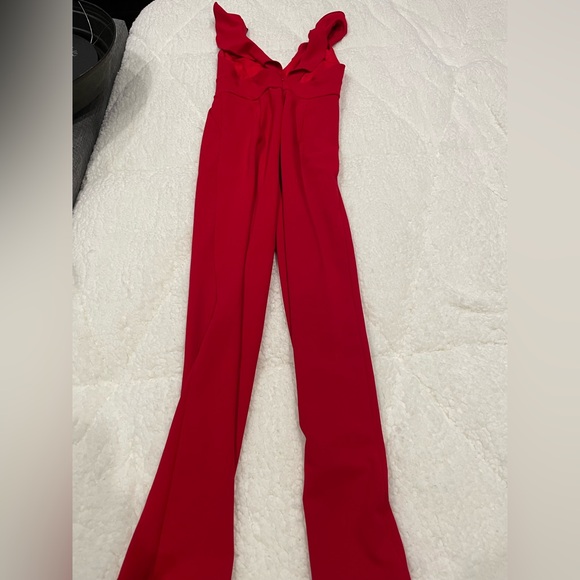 Lulus Red Ruffled Jumpsuit - Picture 3 of 3